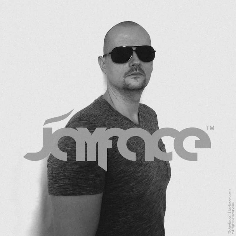 Jayface - electronic music producer and DJ - official profile photo with his logo